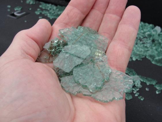 Broken tempered glass